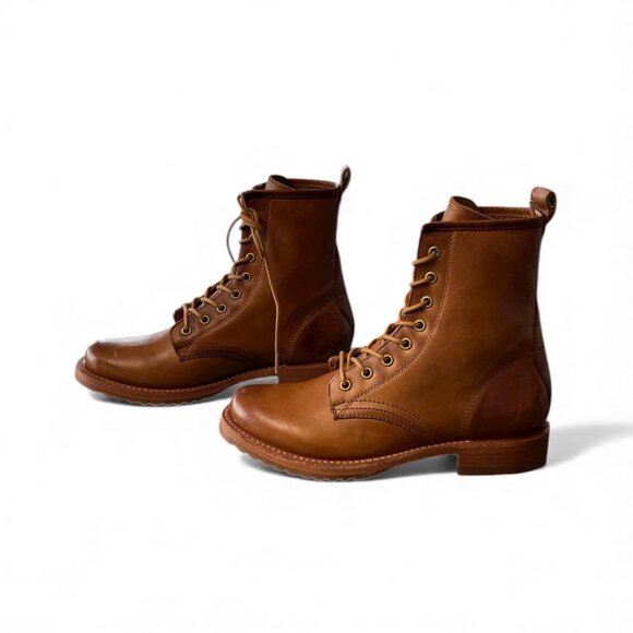 Frye Veronica Flex Combat Boots in Caramel | Women’s Size 7.5B - Picture 3 of 7